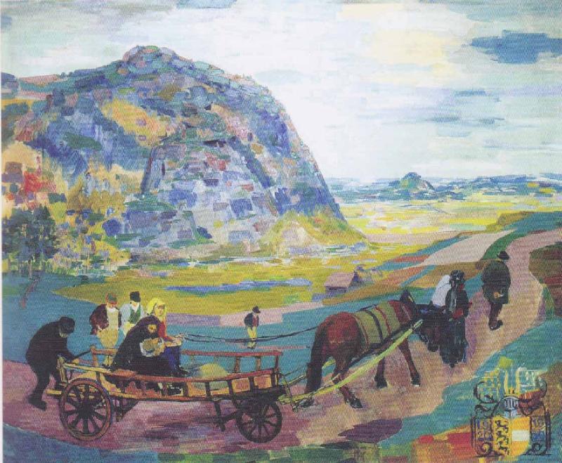 Felix Esterl Painting in memoriam of the Carinthian Plebiscite Norge oil painting art